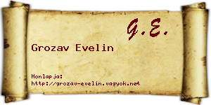 Grozav Evelin névjegykártya